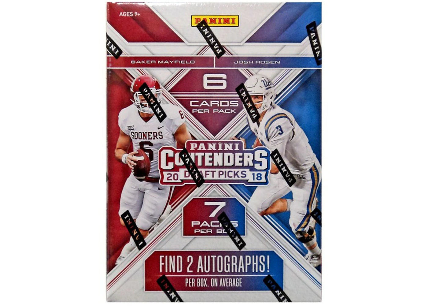 NFL Panini 2018 Contenders Draft Picks Football Trading Card BLASTER Box [7 Packs, 2 Autographs] New.