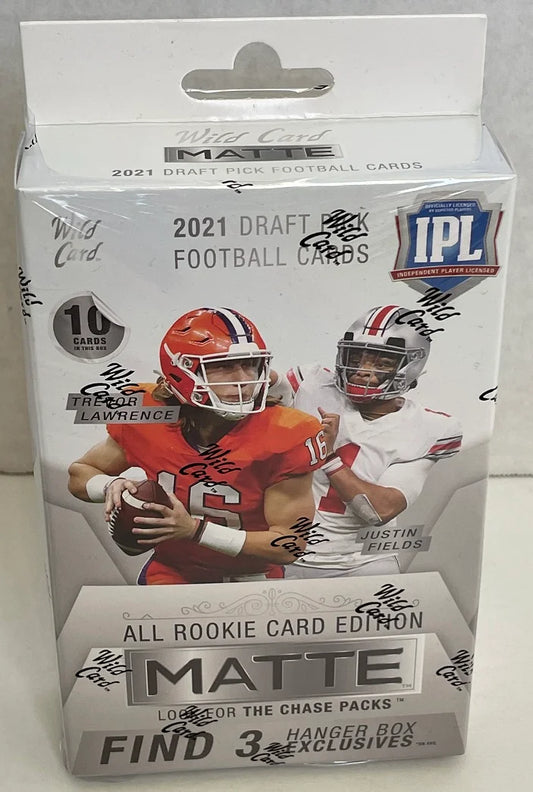 2021 IPL Matte All Rookie Card Edition Football Hanger Box (White)