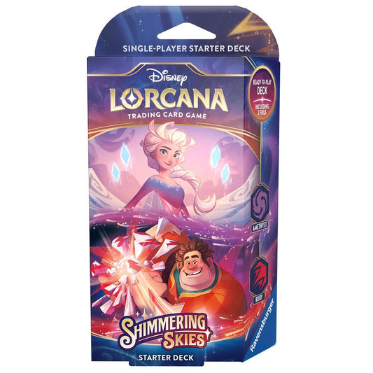 Disney Lorcana Shimmering Skies Starter Deck! New! Amethyst & Ruby Deck.