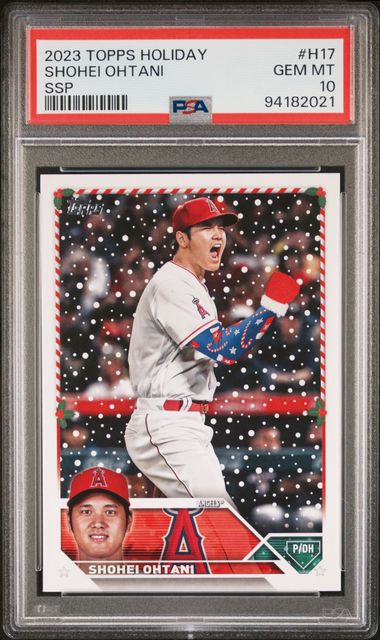 2023 Topps Holiday SSP Shohei Ohtani #H17 PSA 10! Super Short Print!