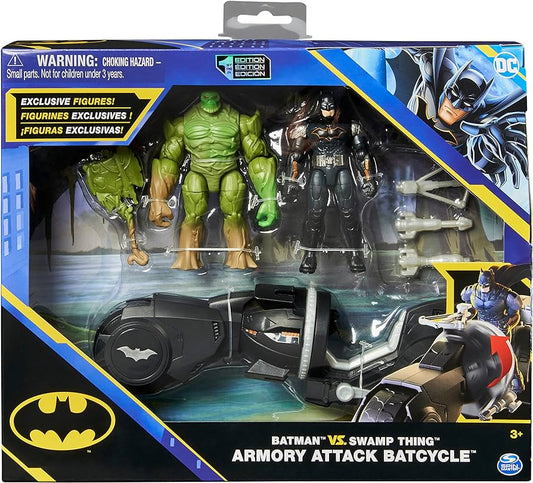 DC Batman vs Swamp Thing Armory Attack Batcycle