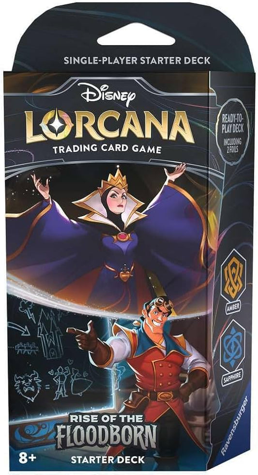 Disney Lorcana Rise of the Floodborn Starter Deck Amber & Sapphire