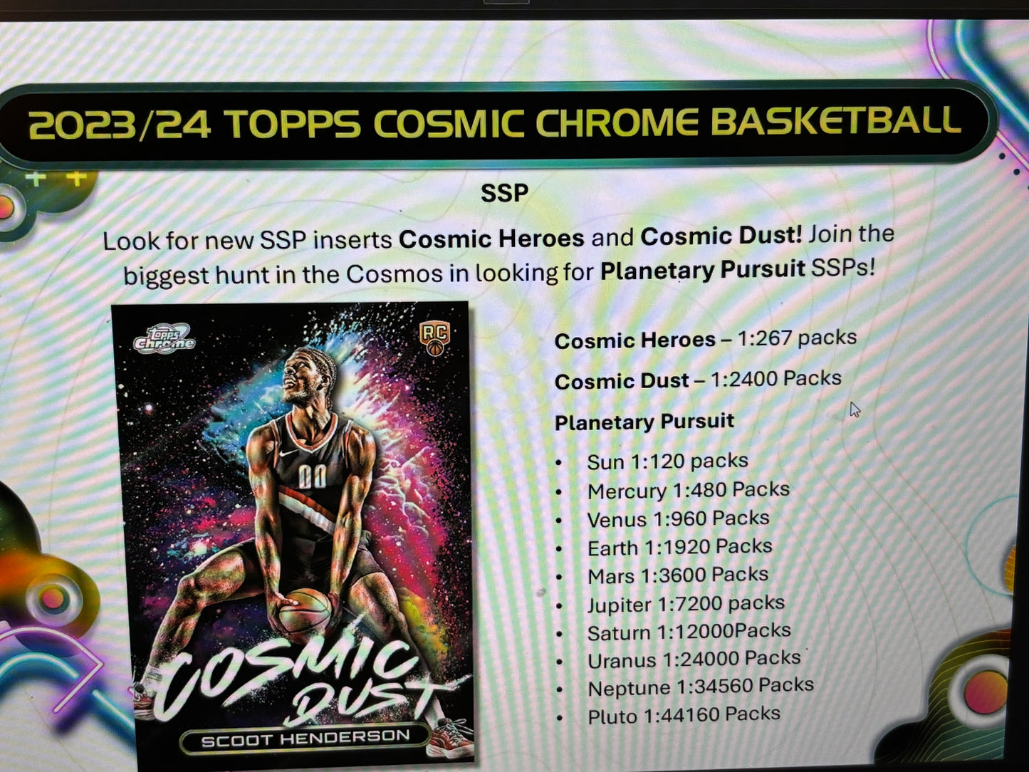 2023-24 Topps Chrome Cosmic Basketball Hobby Box!