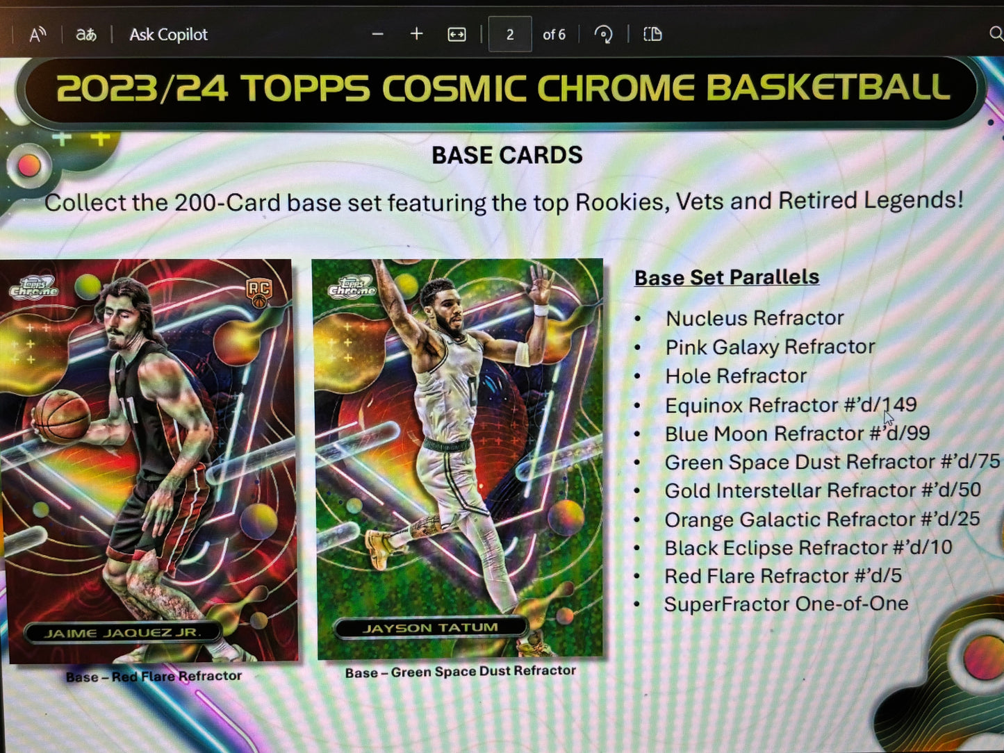 2023-24 Topps Chrome Cosmic Basketball Hobby Box!