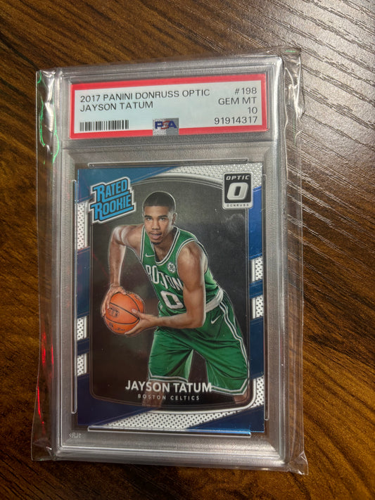 2017 Panini Donruss Optic Jayson Tatum Rated Rookie #198 PSA 10!