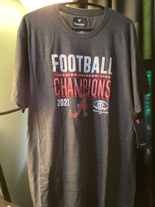 Alabama Crimson Tide 2021 Championship T-shirt Large. Mens. New.