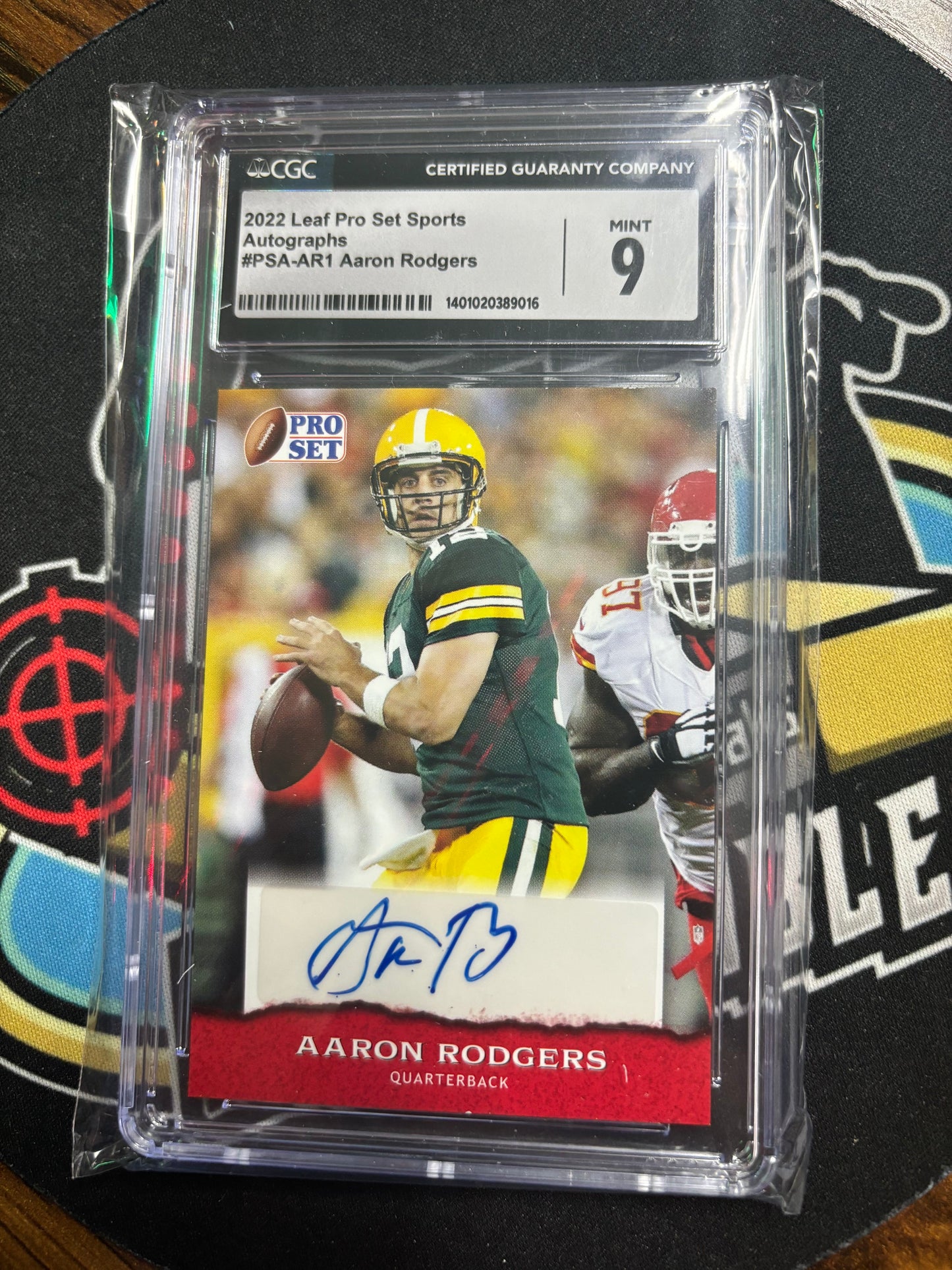 2022 Leaf Pro Set Sports Autographs Aaron Rodgers Graded 9/9!