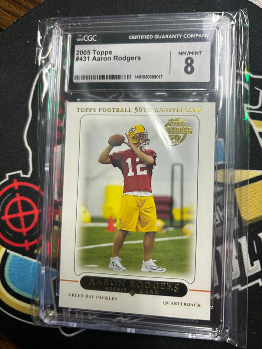 2005 Topps Aaron Rodgers #431 RC Graded CGC 8.