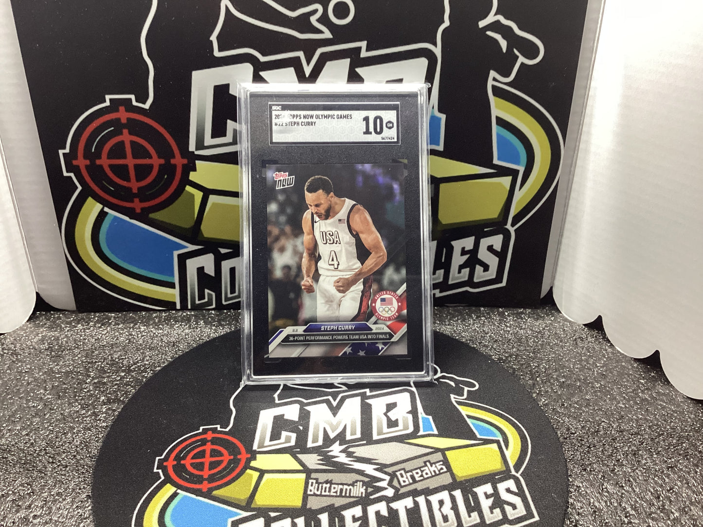 2024 TOPPS NOW Olympic Games #22 Steph Curry SGC 10