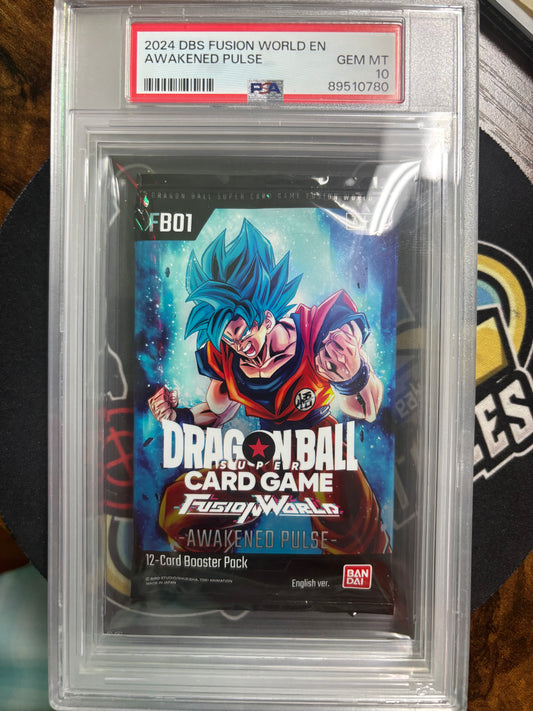 Dragon Ball Super Card Game Fusion World Awakened Pulse FB01 PSA 10 Graded Pack!