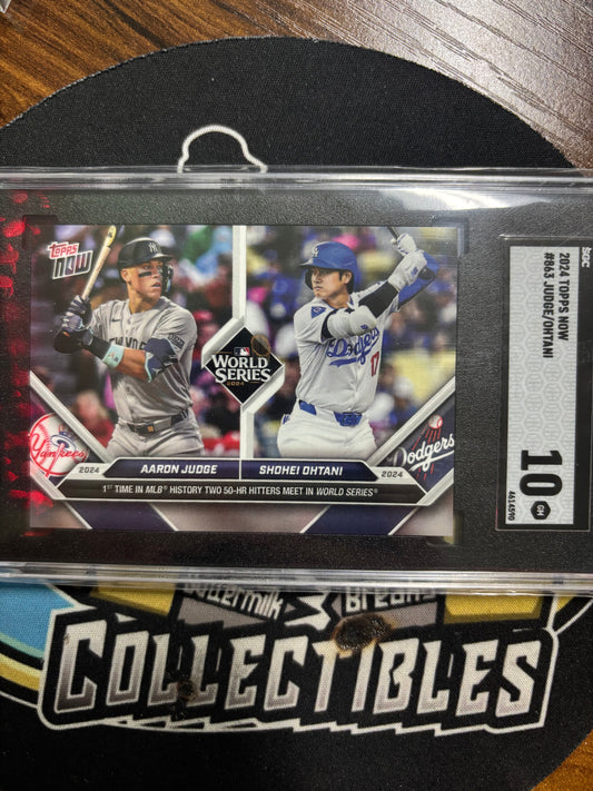 2024 Topps Now Aaron Judge Shohei Ohtani Two 50HR Hitters Meet in the WS! Graded SGC 10!