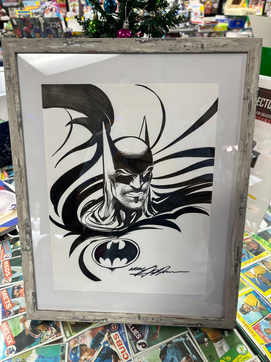 Batman Unique Art Piece. Autographed by Neal Adams. 1 of 1. COA.