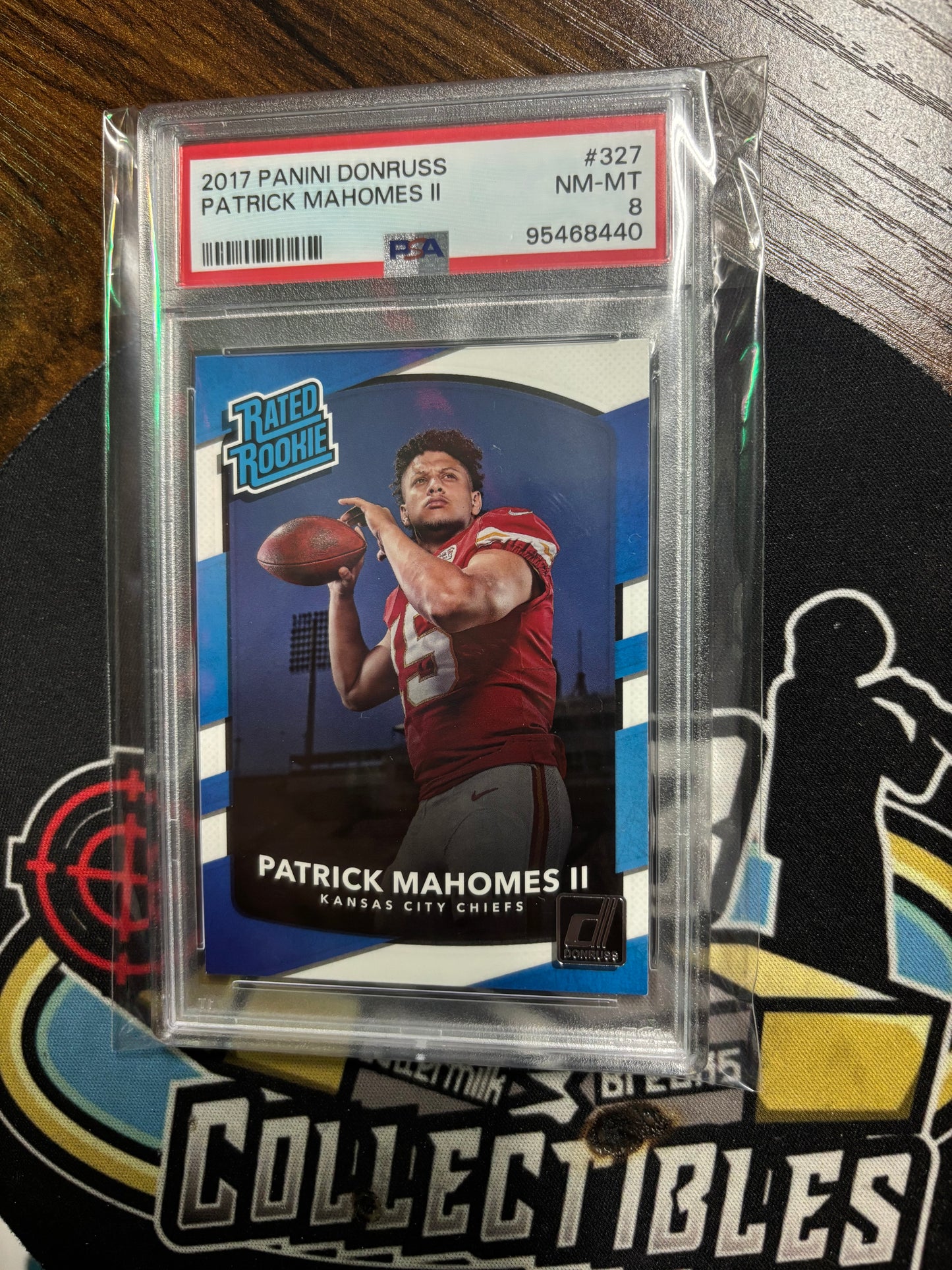 2017 Panini Donruss Patrick Mahomes Rated Rookie #327 PSA 8!