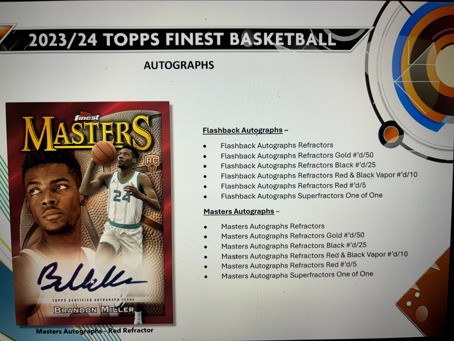 2023-24 Topps Finest NBA Hobby Breaker Pre-Order! 2 Auto's!