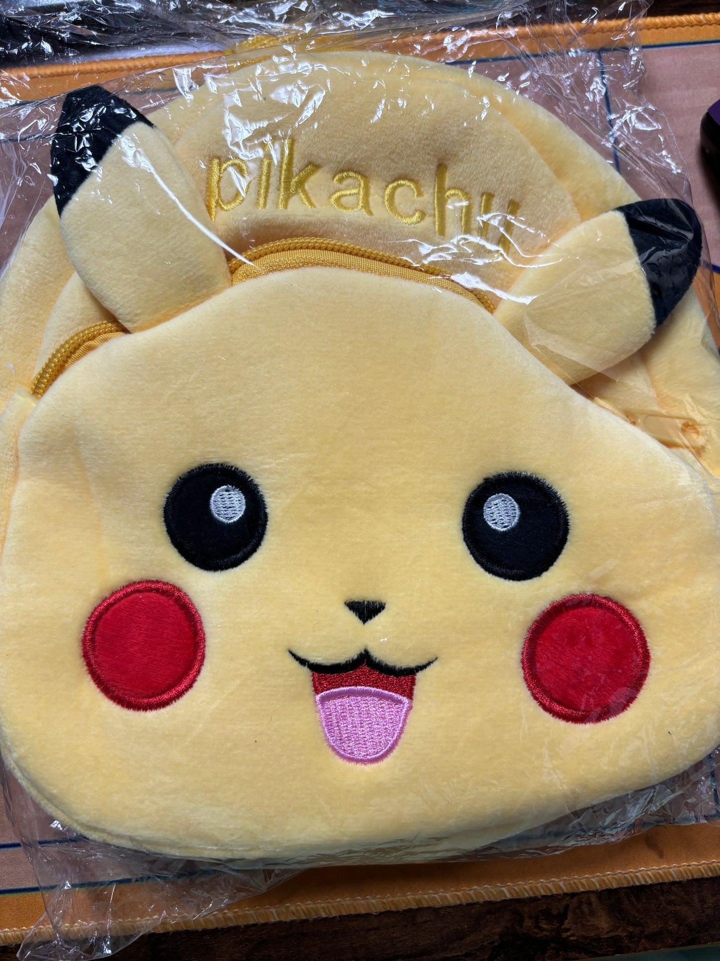 Pokemon Pikachu Yellow Back Pack. New.