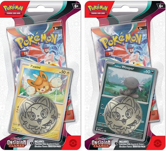 Pokemon TCG Scarlet & Violet Obsidian Flames 1 pack with coin Hanger