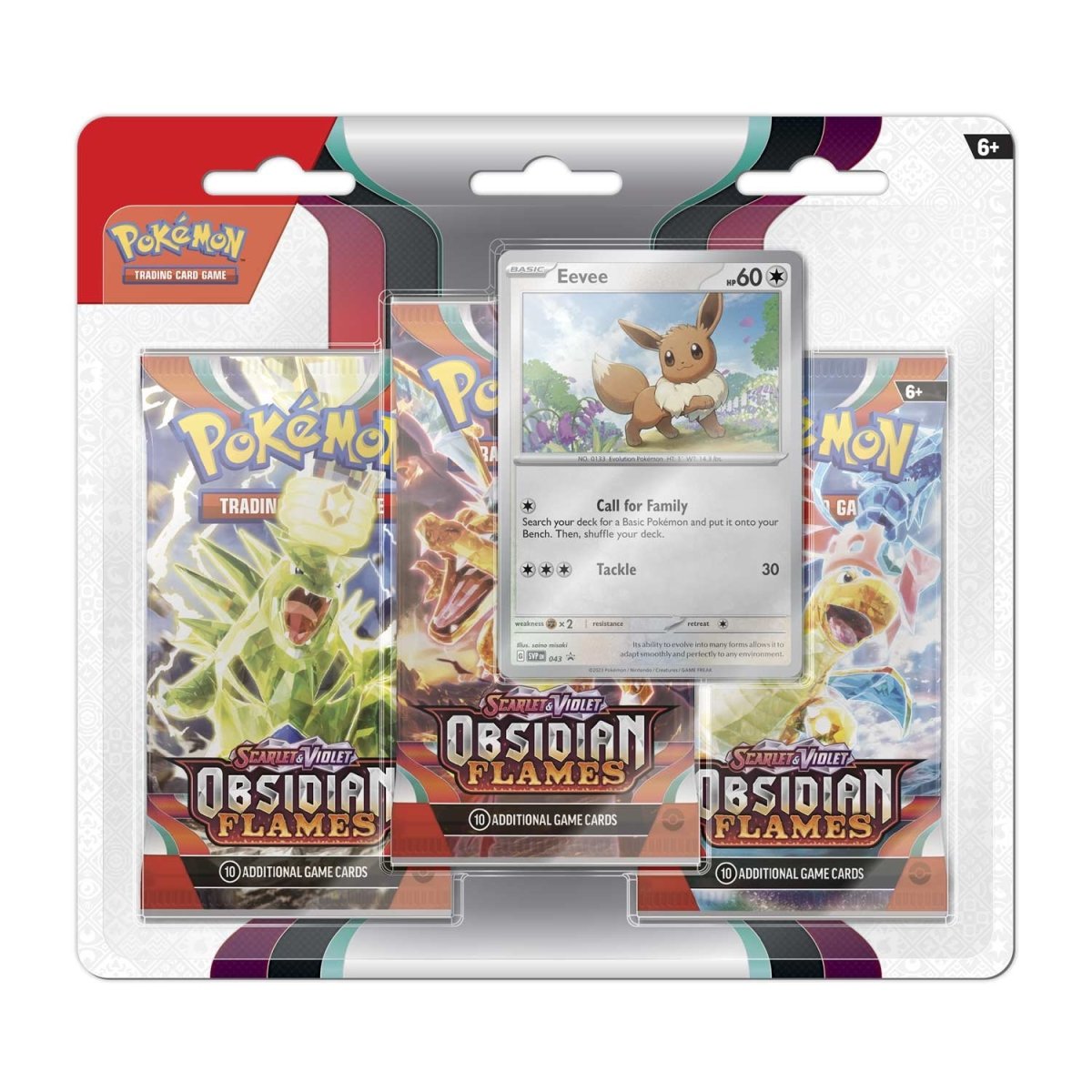 Pokemon TCG Scarlet & Violet Obsidian Flames 3 Pack Hanger