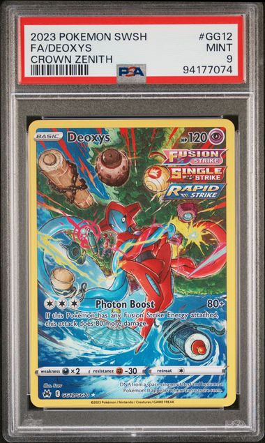 2023 Pokemon SWSH FA/ Deoxys #GG12 Crown Zenith Graded PSA 9!