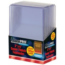 Ultrapro 3 X 4" Super Thick Toploader (130Pt). 10 pack. New.