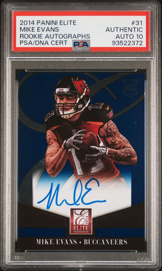 2014 Panini Elite Mike Evans Autographed RC #31! PSA 10!