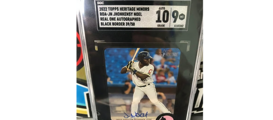 2022 Topps Heritage Jhonkensy BIG CHRISTAMS Noel Black Border 39/50 AUTOGRAPH! SCG 10/9!