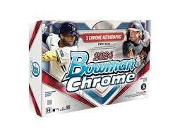 2024 Bowman Chrome Baseball HTA Choice Box. New. 3 Chrome Auto's!