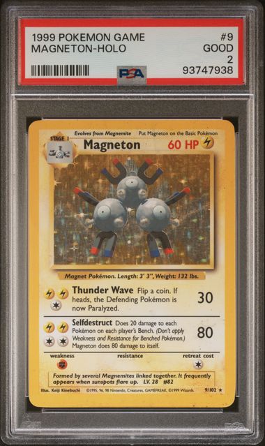 1999 Pokemon Game Magneton Holo #9 Graded PSA 2.