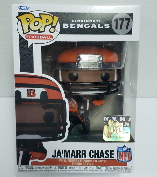 Funko Pop Ja'Marr Chase Cincinnatti Bengals  #177. New in Box.