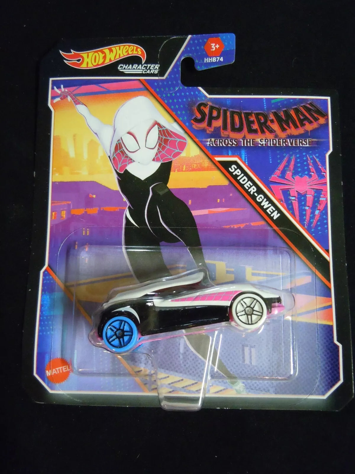 Hot Wheels Character Cars Spider-Man Across The Spider Verse Spider-Gwen. New.