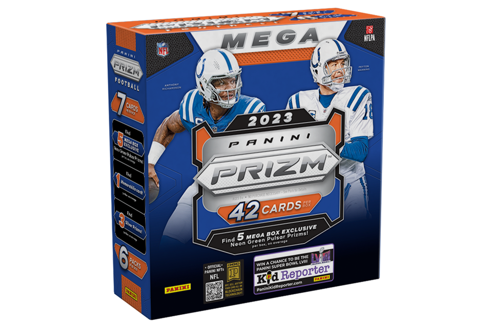 2023 Panini Prizm Football Mega Box (Neon Green Pulsar Prizms!) NEW!