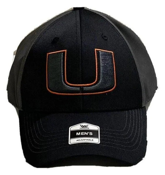 Genuine College Product Black Miami Hurricanes Adjustable Hat