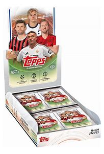 2024/25 Topps UEFA Club Competitions Factory Sealed Hobby Pack. New.