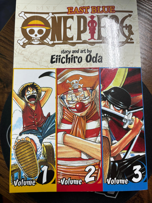 One Piece East Blue Volumes 1, 2 & 3 Book. Story & Art by Eiichiro Oda. New.