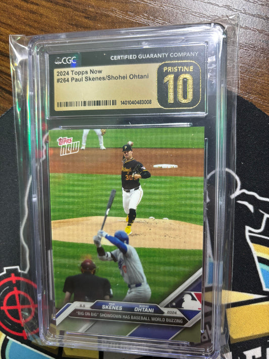 2024 Topps Now Paul Skenes/Shohei Ohtani #264! Graded PRISTINE 10!