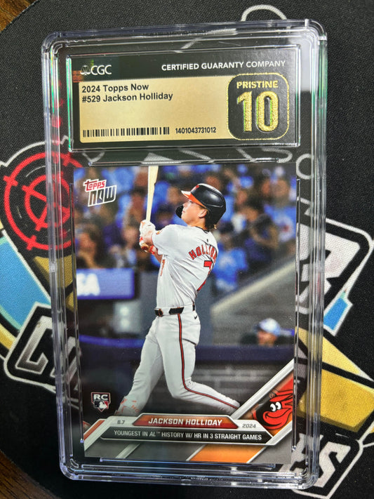 2024 Topps Now Jackson Holliday RC #529 CGC PRISTINE 10!