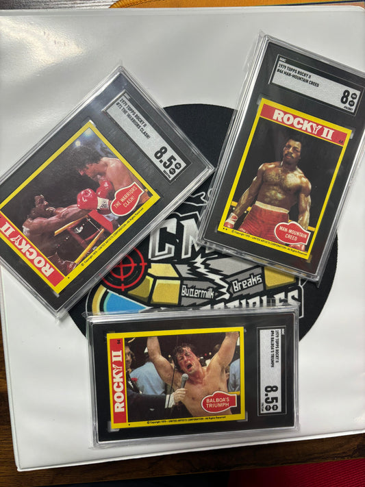 1979 Topps Rocky ll Complete Set #1-99 with 3 Graded SGC Slabs! Nice!