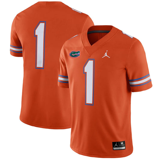 Florida Gators Jordan Brand #1 Game Jersey - Orange. Mens L. New.