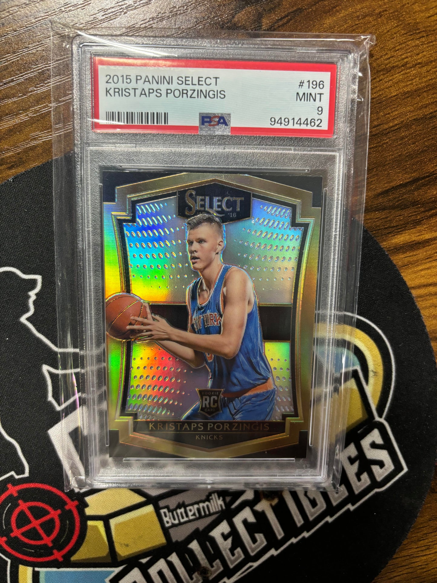 2015 Panini Select Kristaps Porzingis RC #196 PSA 9!