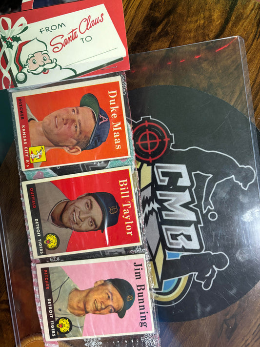 1958 Topps Baseball Christmas Rack Pack Factory Sealed. 12 cards.