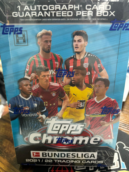 2021/22 Topps Chrome Bundesliga Hobby Box. New. 1 Autograph!