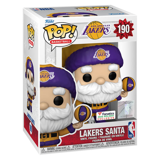 Funko Pop Basketball LA Lakers Santa #190. New.