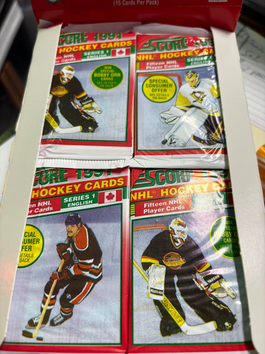 1991 Score NHL English Edition Series 1 Sealed Pack. New.