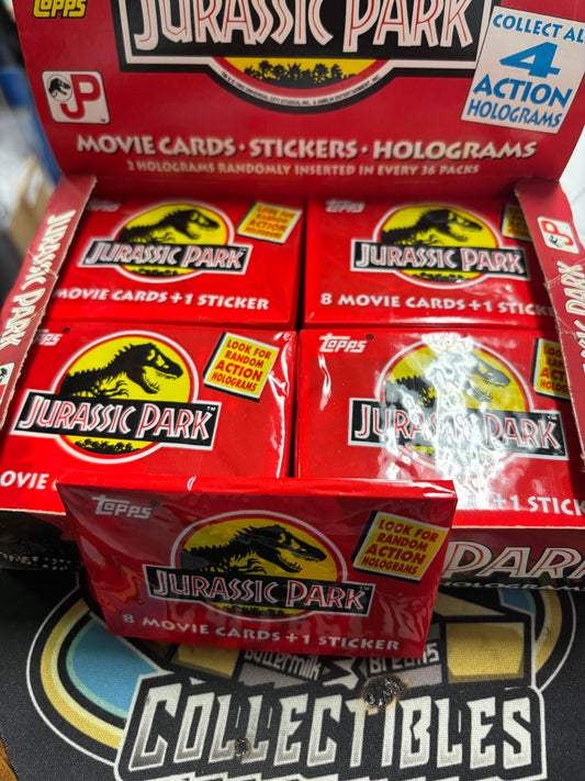 1992 Topps Jurassic Park Movie Card Pack. New.