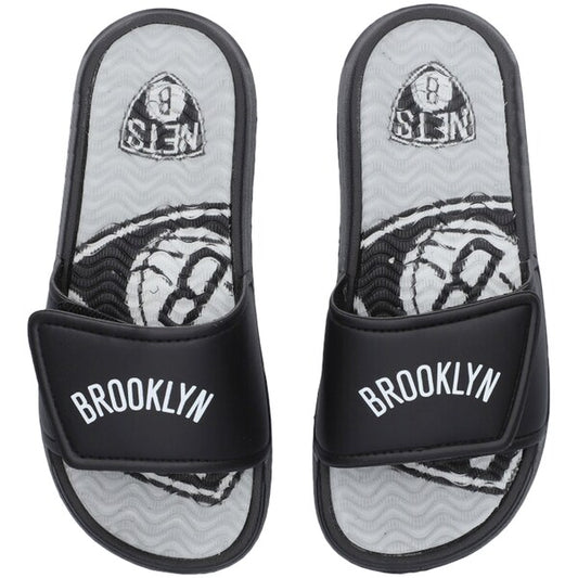 FOCO Brooklyn Nets Gel Slide Sandals (Youth M 13-1)