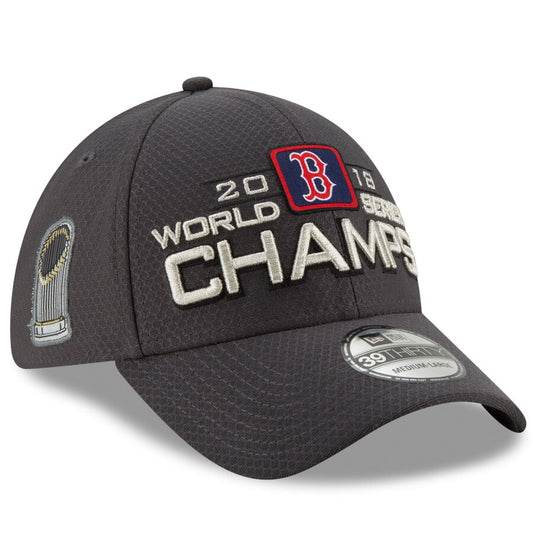 New Era Boston Red Sox Charcoal 2018 World Series Champions Flex Hat